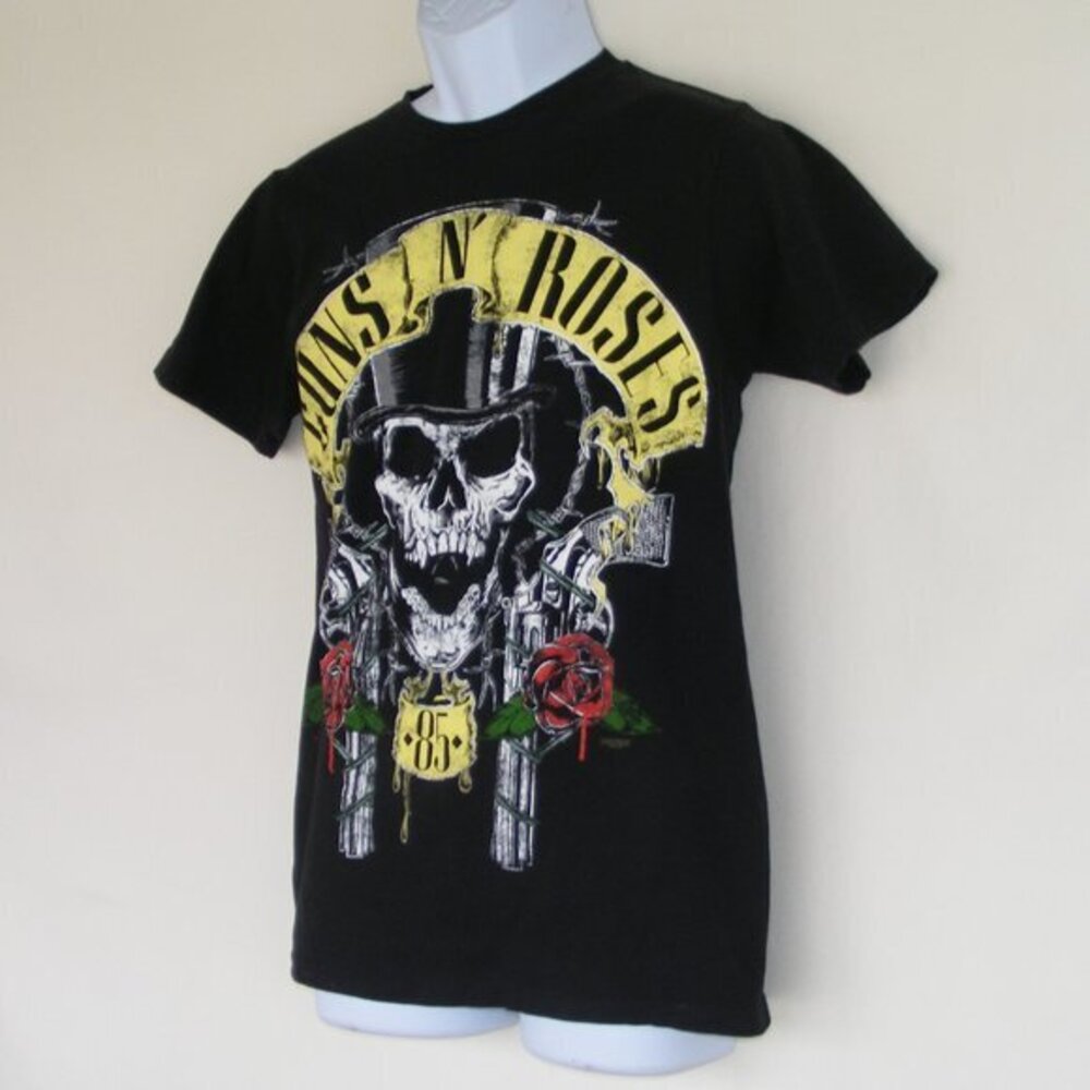 GUNS N ROSES Tshirt, M, 1985 Reissue, Skull/Hat, Black, short sleeve, crew neck - Picture 4 of 6